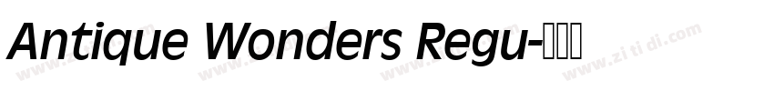 Antique Wonders Regu字体转换